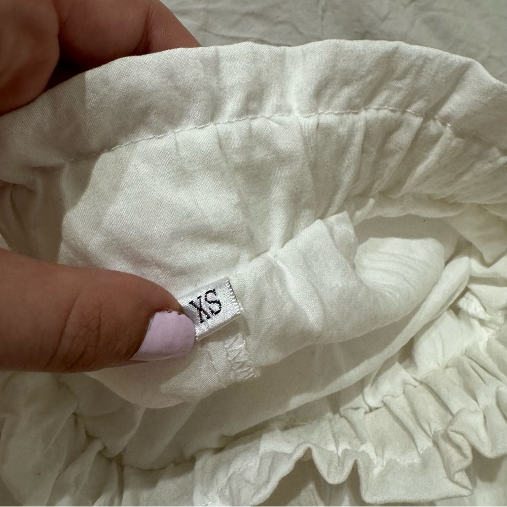 White Ruffle Tiered Skort - Picture 5 of 6